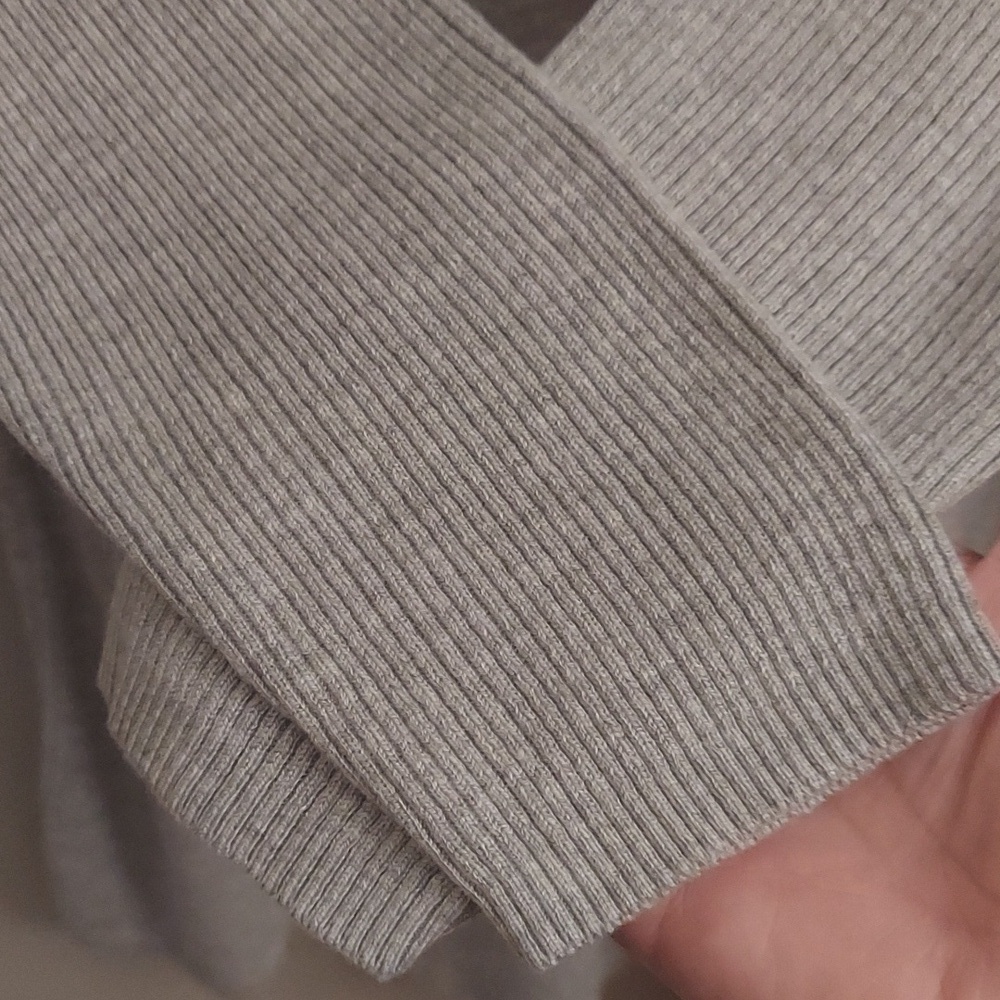 INC INTERNATIONAL CONCEPTS Light Grey Cashmere Blend Long Sleeve Tunic Sweater L - Picture 6 of 11